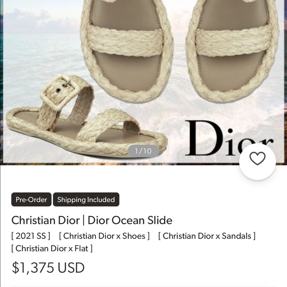 Dior Ocean Slides in Beige - Picture 3 of 4